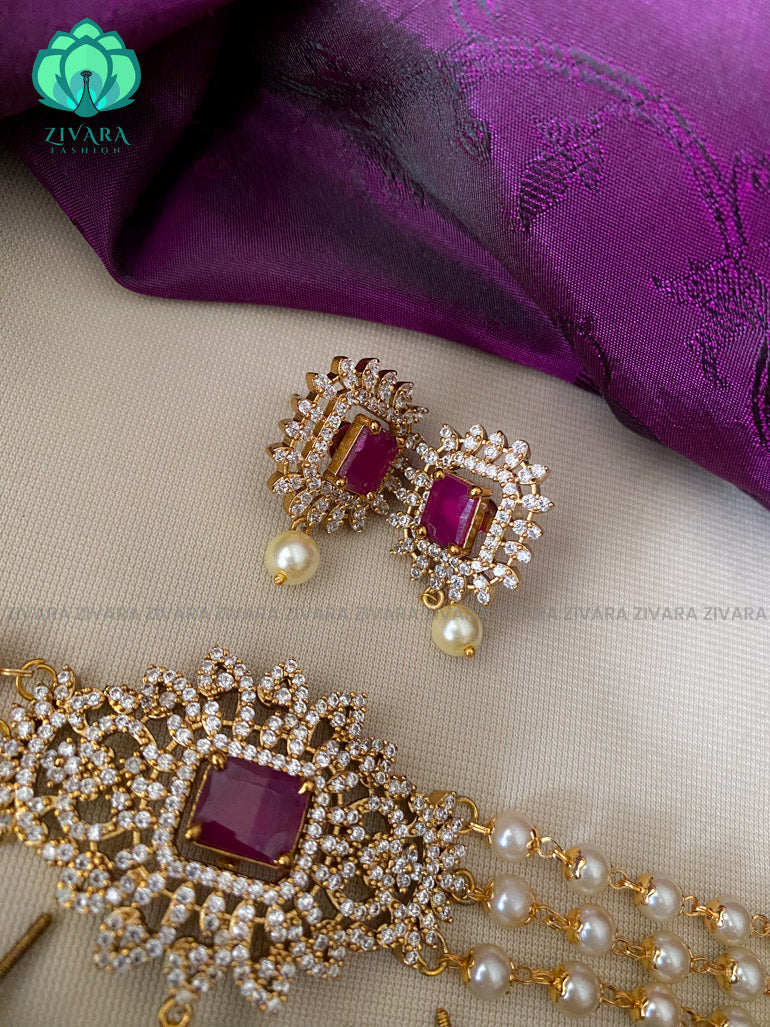 INTERCHANGABLE CHOKER - latest pocket friendly south indian jewellery collection