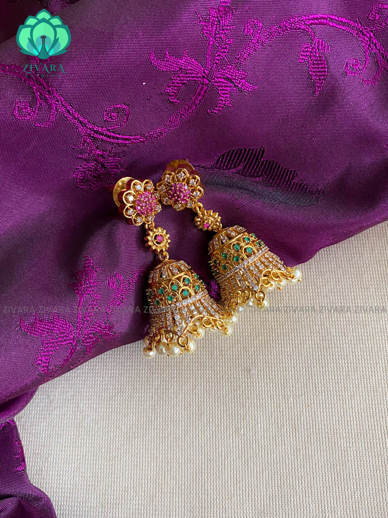 AD long bridal jhumka  - latest trending collection