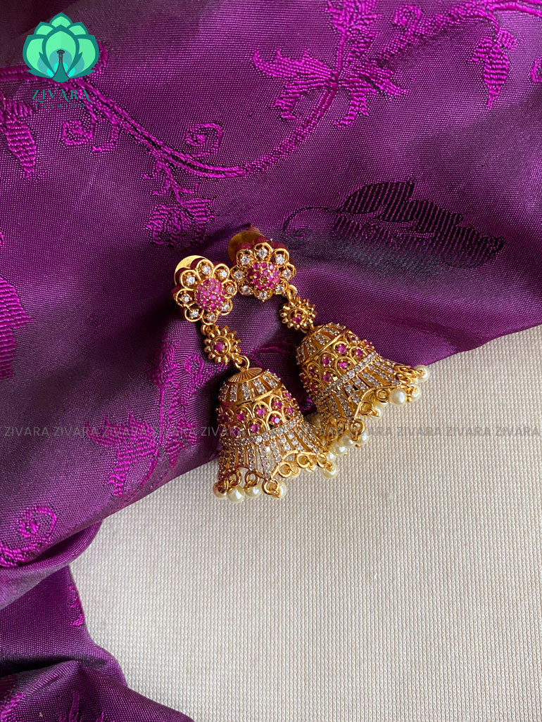AD long bridal jhumka  - latest trending collection