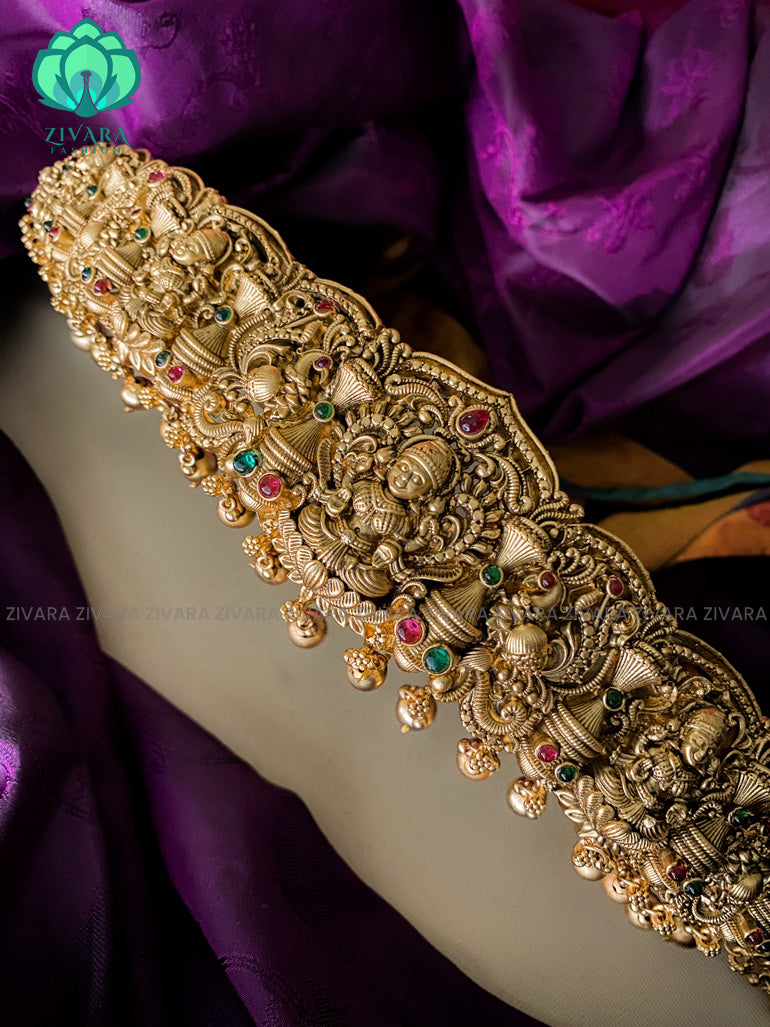 Matte antique finish  bridal hipbelts (31 to 37 inches )  - latest bridal collection