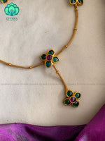 Top seller real kemp flower elegant neckwear with earrings   - Premium quality CZ Matte collection-south indian jewellery