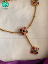 Top seller real kemp flower elegant neckwear with earrings   - Premium quality CZ Matte collection-south indian jewellery