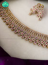 Excellent finish ad bridal choker with earrings- latest jewellery collection