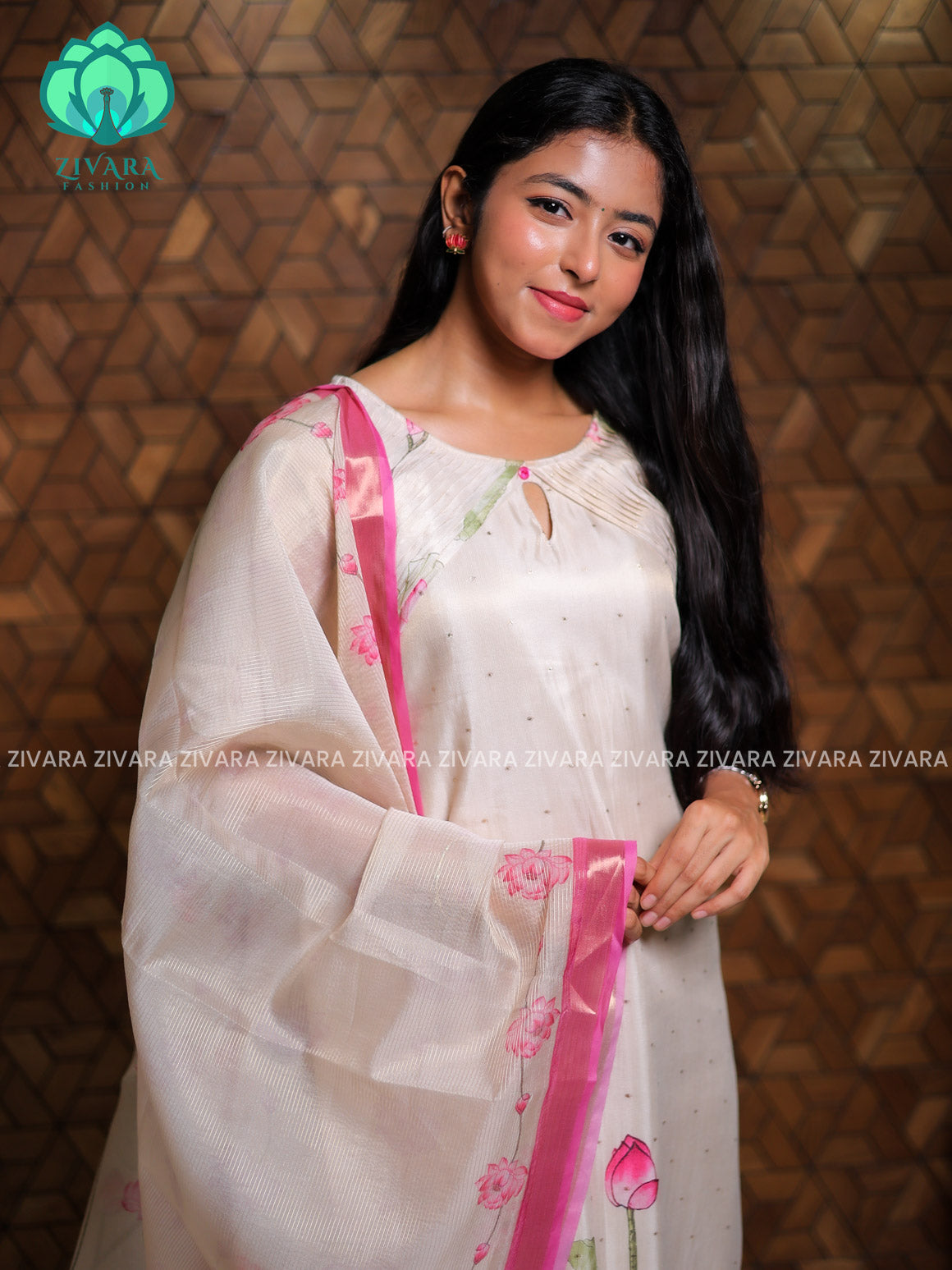 KAMALAM- FESTIVE HOT SELLER EXCLUSIVE TOP AND DUPATTA SET for women- Label Zivara
