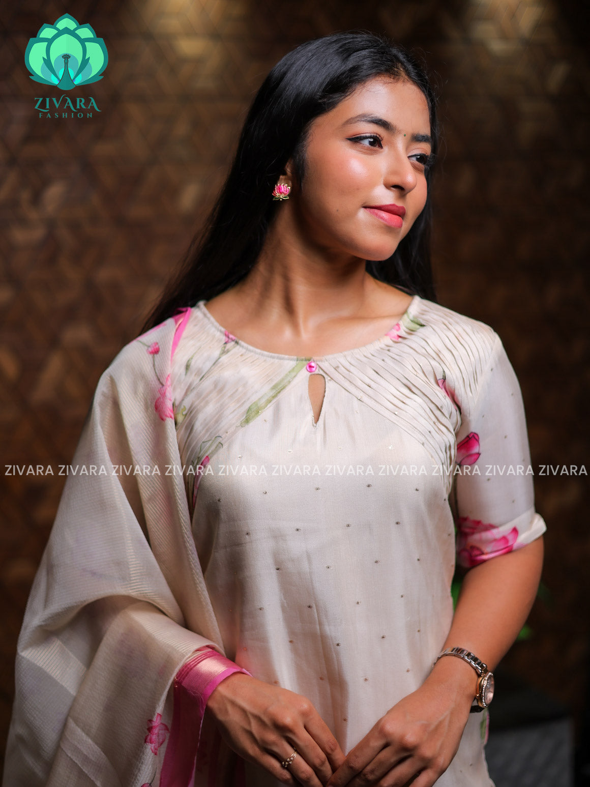 KAMALAM- FESTIVE HOT SELLER EXCLUSIVE TOP AND DUPATTA SET for women- Label Zivara