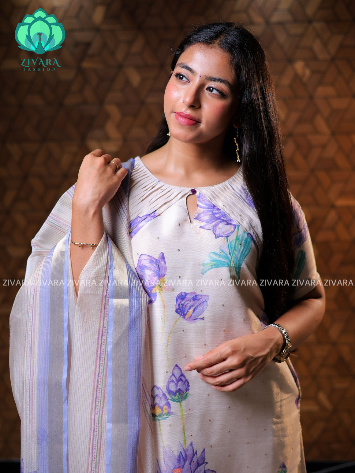 KAMALAM- FESTIVE HOT SELLER EXCLUSIVE TOP AND DUPATTA SET for women- Label Zivara