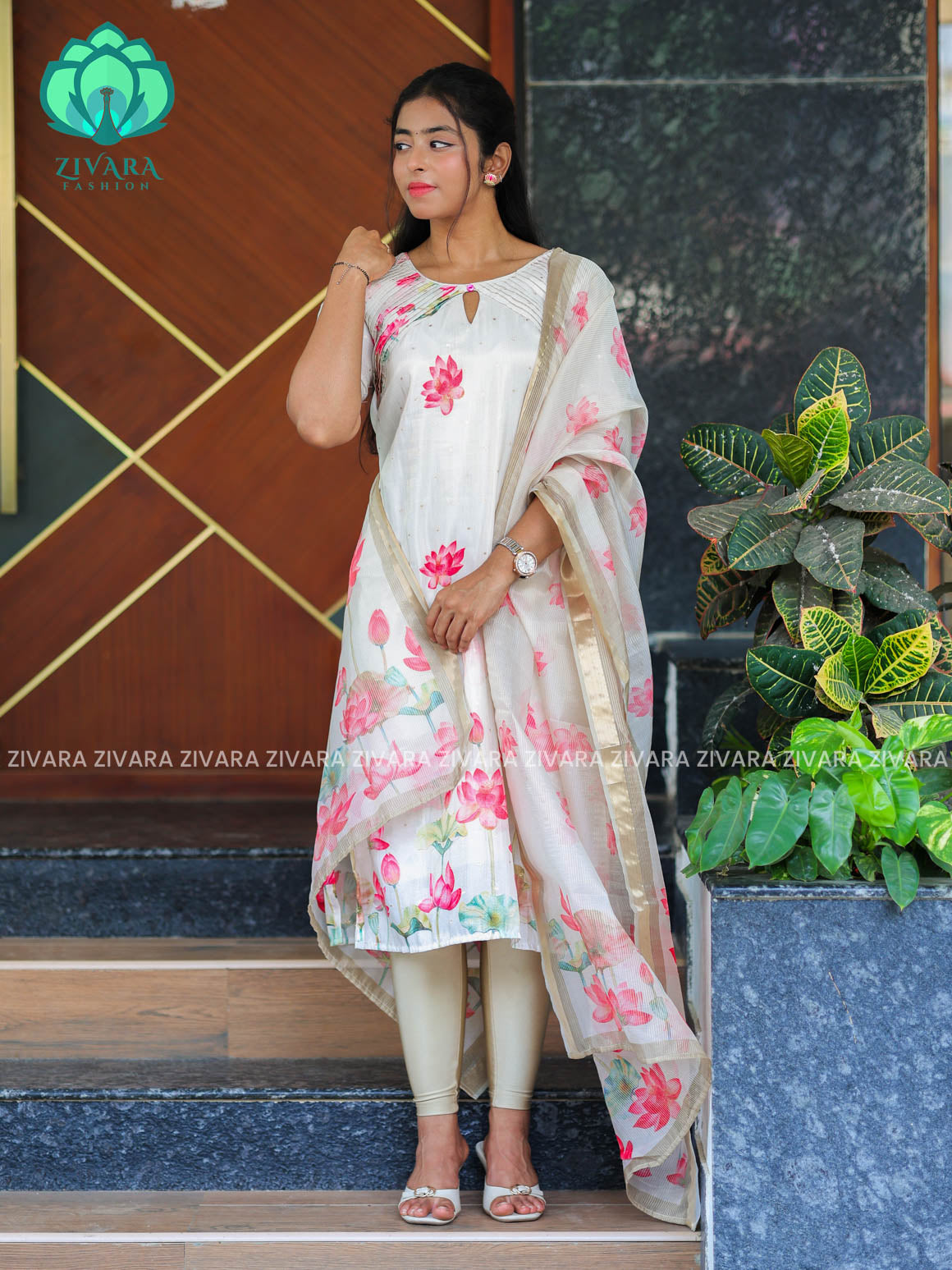 KAMALAM- FESTIVE HOT SELLER EXCLUSIVE TOP AND DUPATTA SET for women- Label Zivara