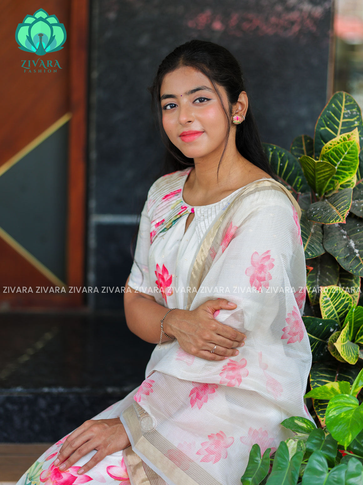KAMALAM- FESTIVE HOT SELLER EXCLUSIVE TOP AND DUPATTA SET for women- Label Zivara