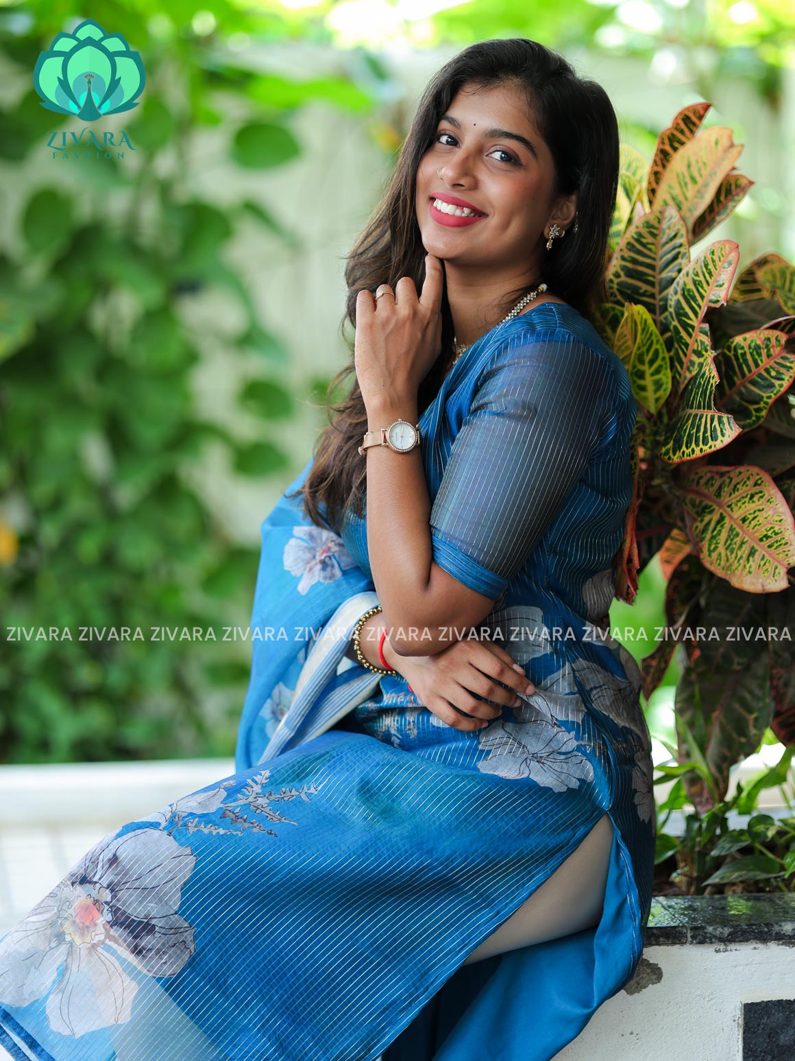 BLUE - Pavani - FESTIVE HOT SELLER EXCLUSIVE TOP AND DUPATTA SET for women- Label Zivara