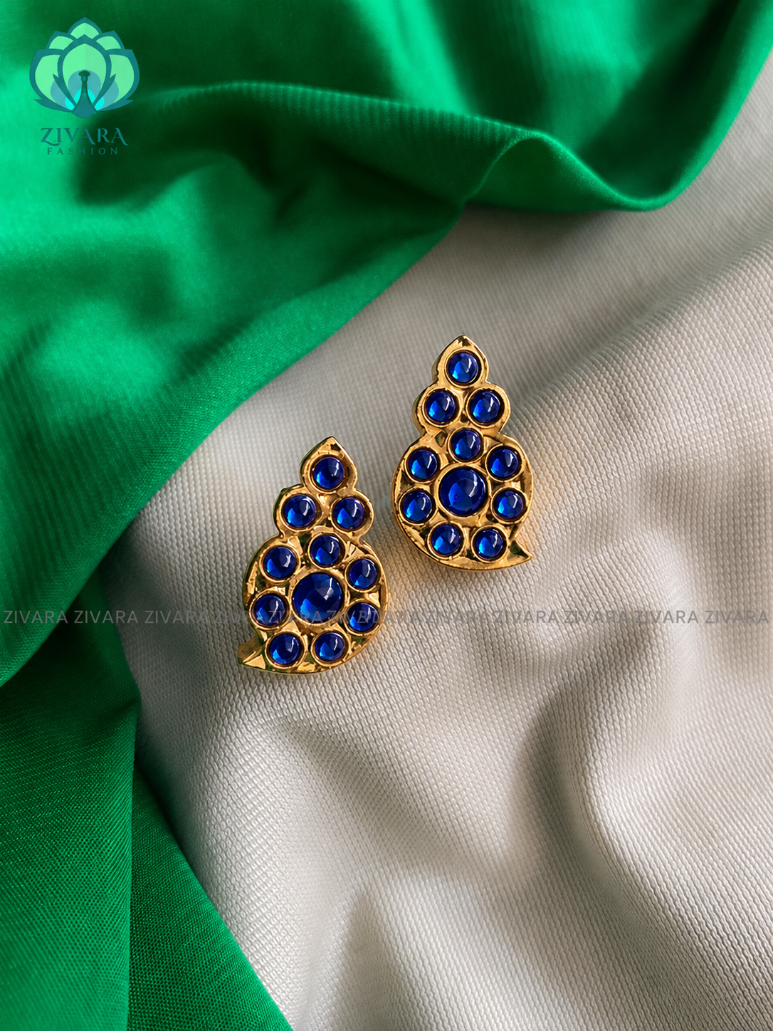 blue - Kemp earrings - Manga Studs