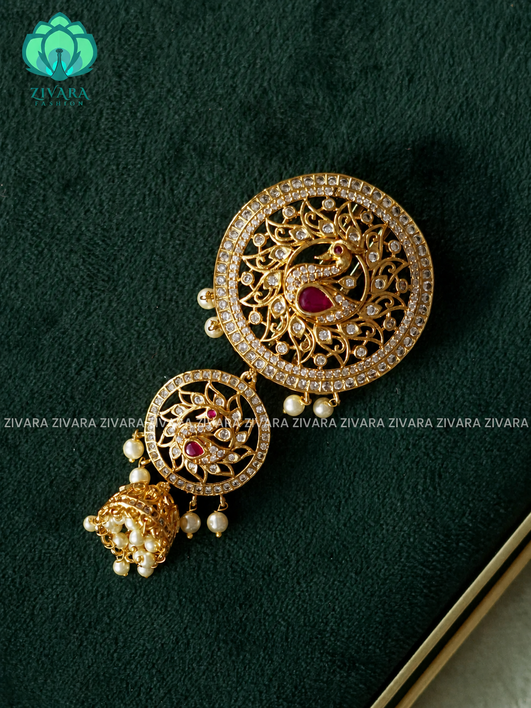 PEACOCK JADABILLAI  - TRADITIONAL HAIR ACCESSORIES - ZIVARA FASHION