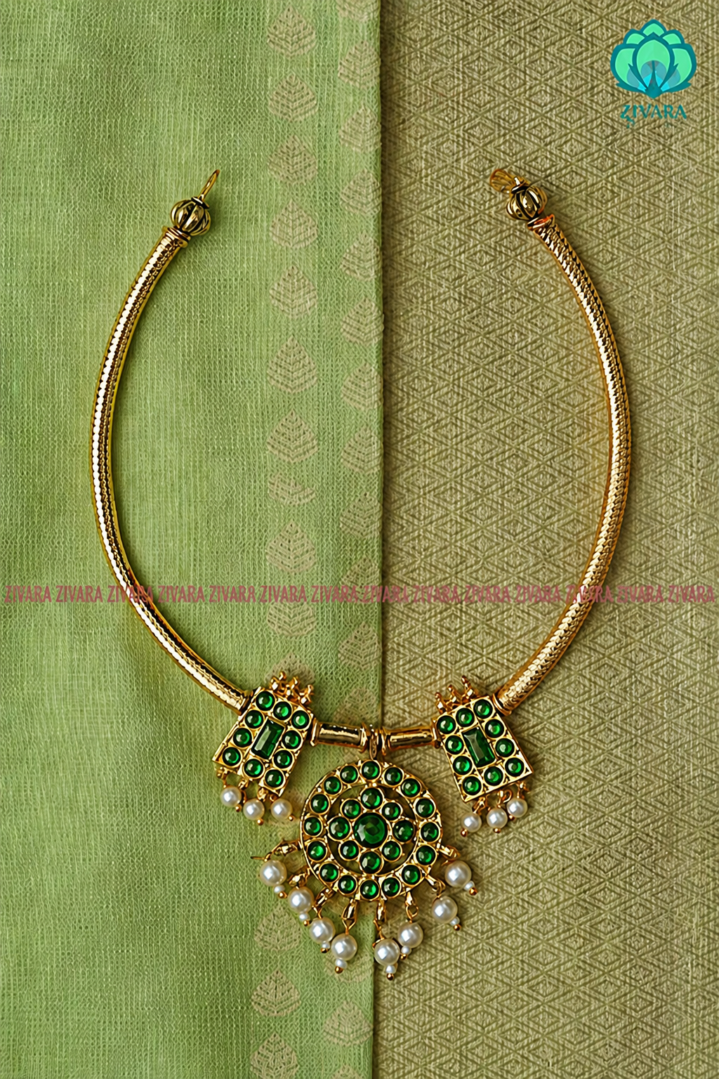 Green - SUMATHI - HANDMADE NECKWEAR  - latest kemp dance jewellery collection