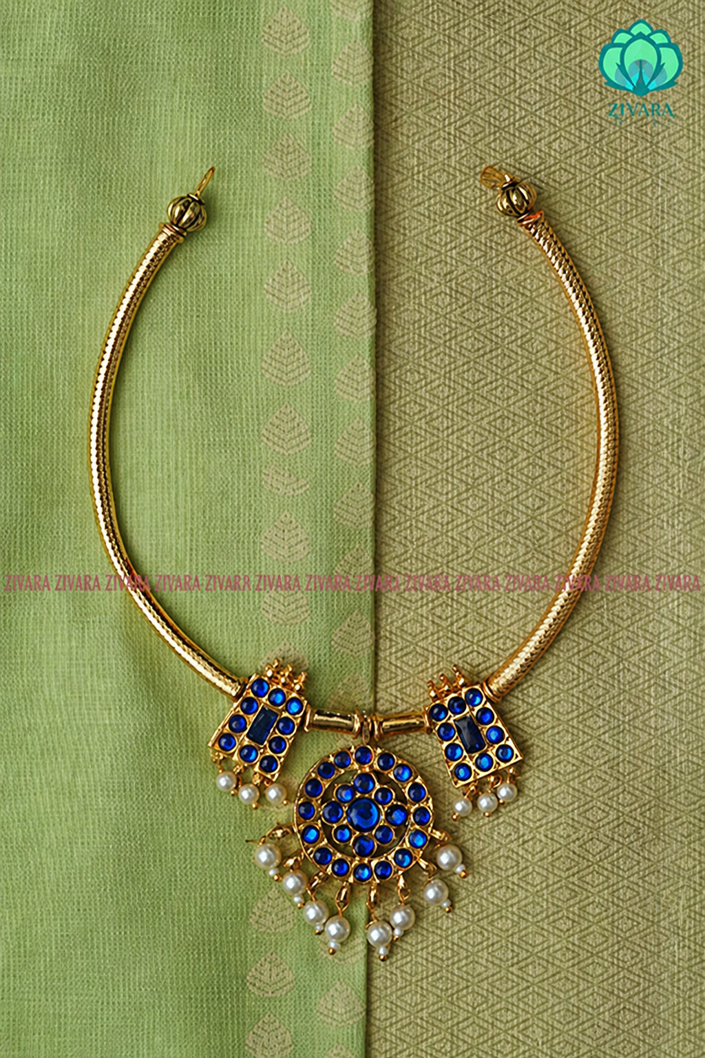 BLUE - SUMATHI - HANDMADE NECKWEAR  - latest kemp dance jewellery collection