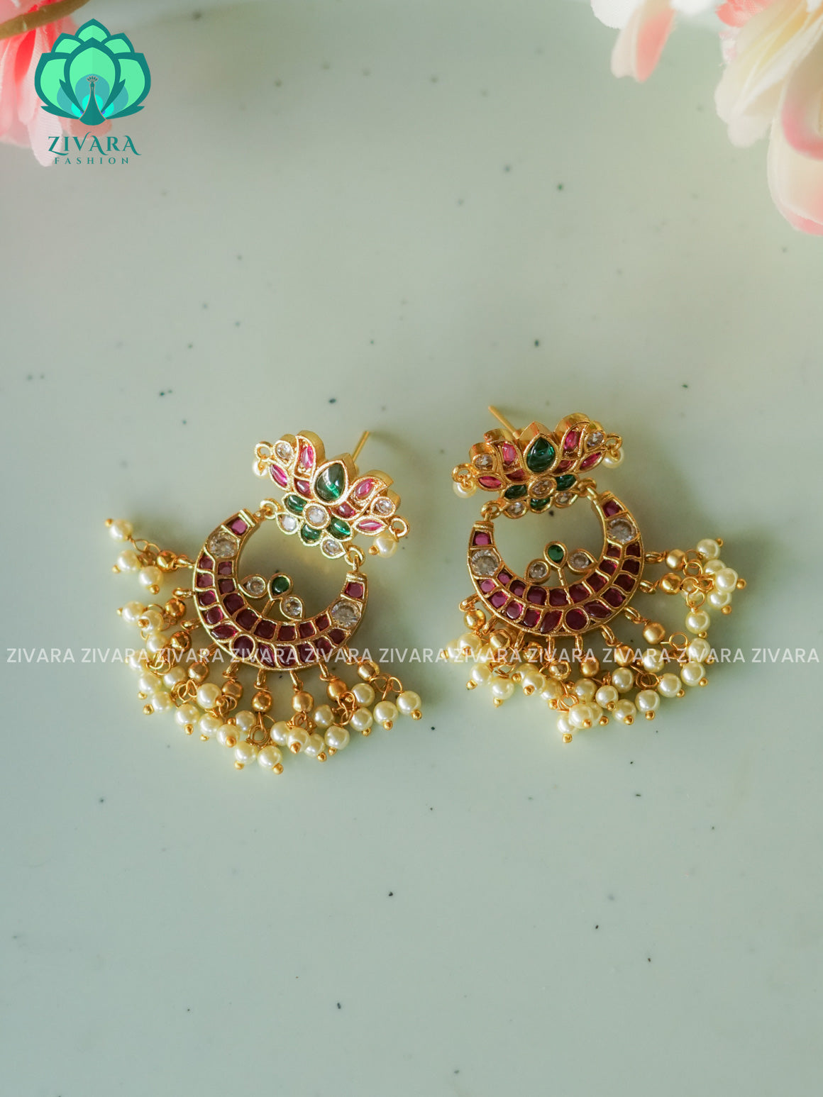 Real kemp Lotus Bali - TRADITIONAL PREMIUM MATTE  polish - latest jewellery collection - zivara fashion