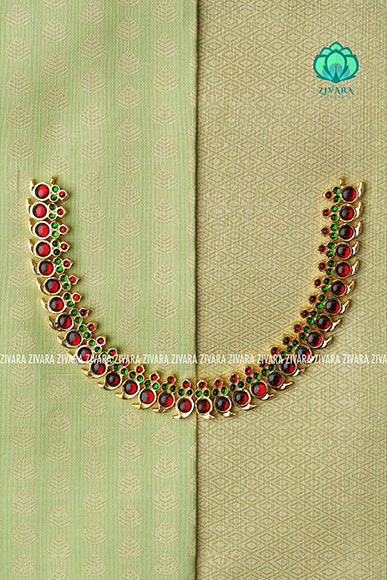 RED AND GREEN  - PALLAVI - HANDMADE NECKWEAR- latest kemp dance jewellery collection