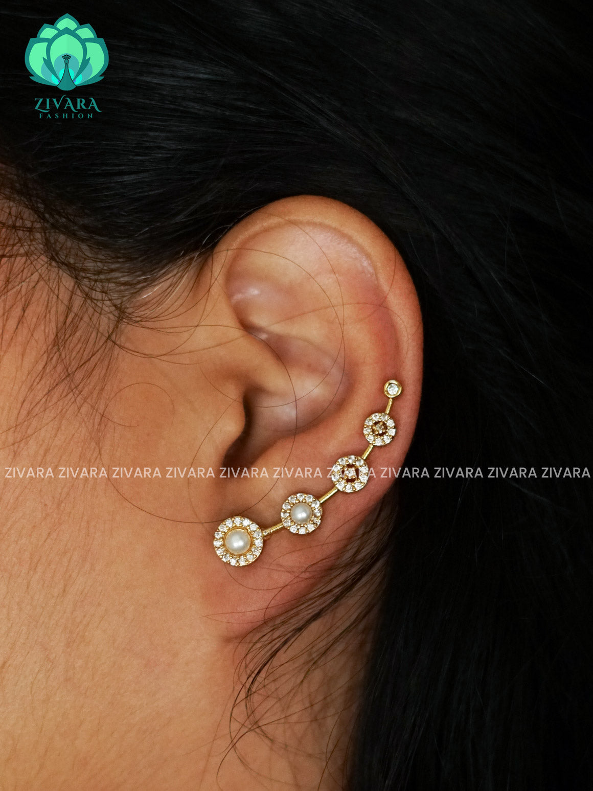 AD stone studs - latest jewellery collection- zivara fashion