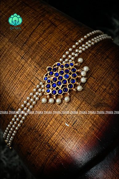 BLUE- THARA  - HANDMADE choker- latest kemp dance jewellery collection