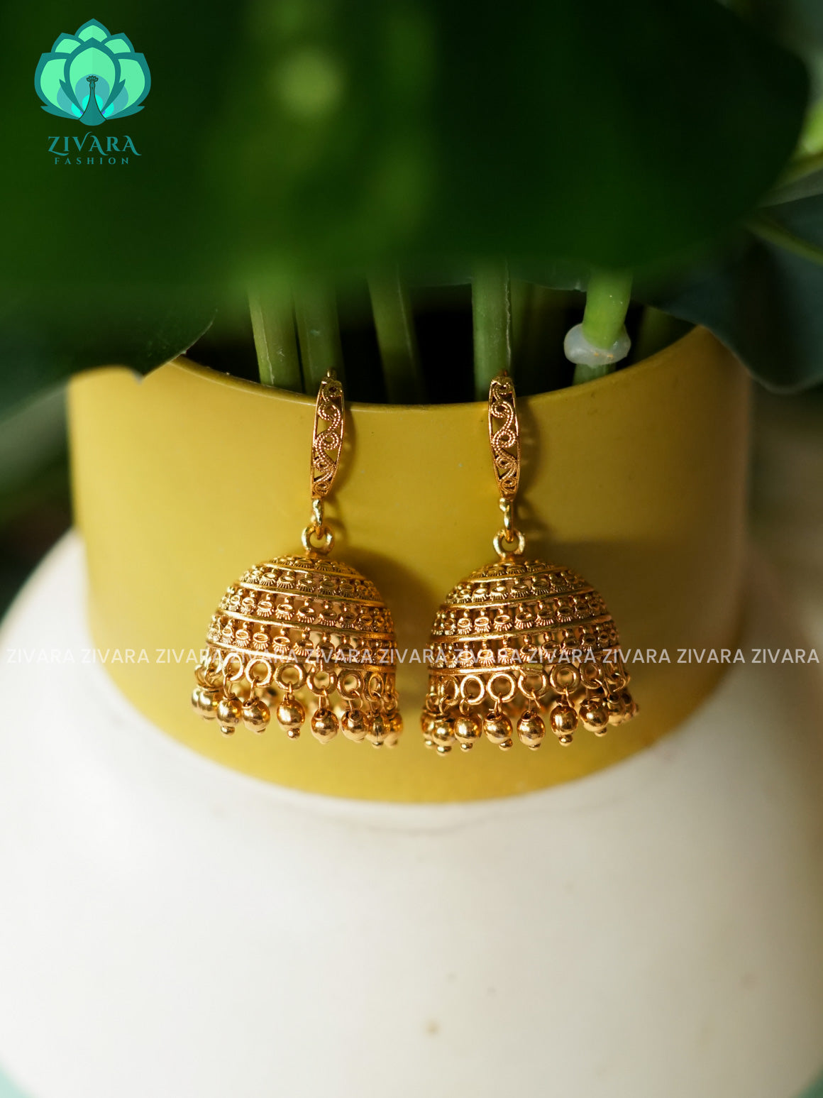 Simple hook jhumkas - latest jewellery collection- zivara fashion