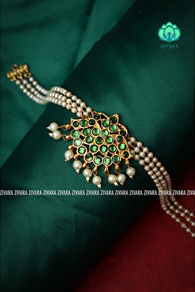 GREEN- THARA  - HANDMADE choker- latest kemp dance jewellery collection