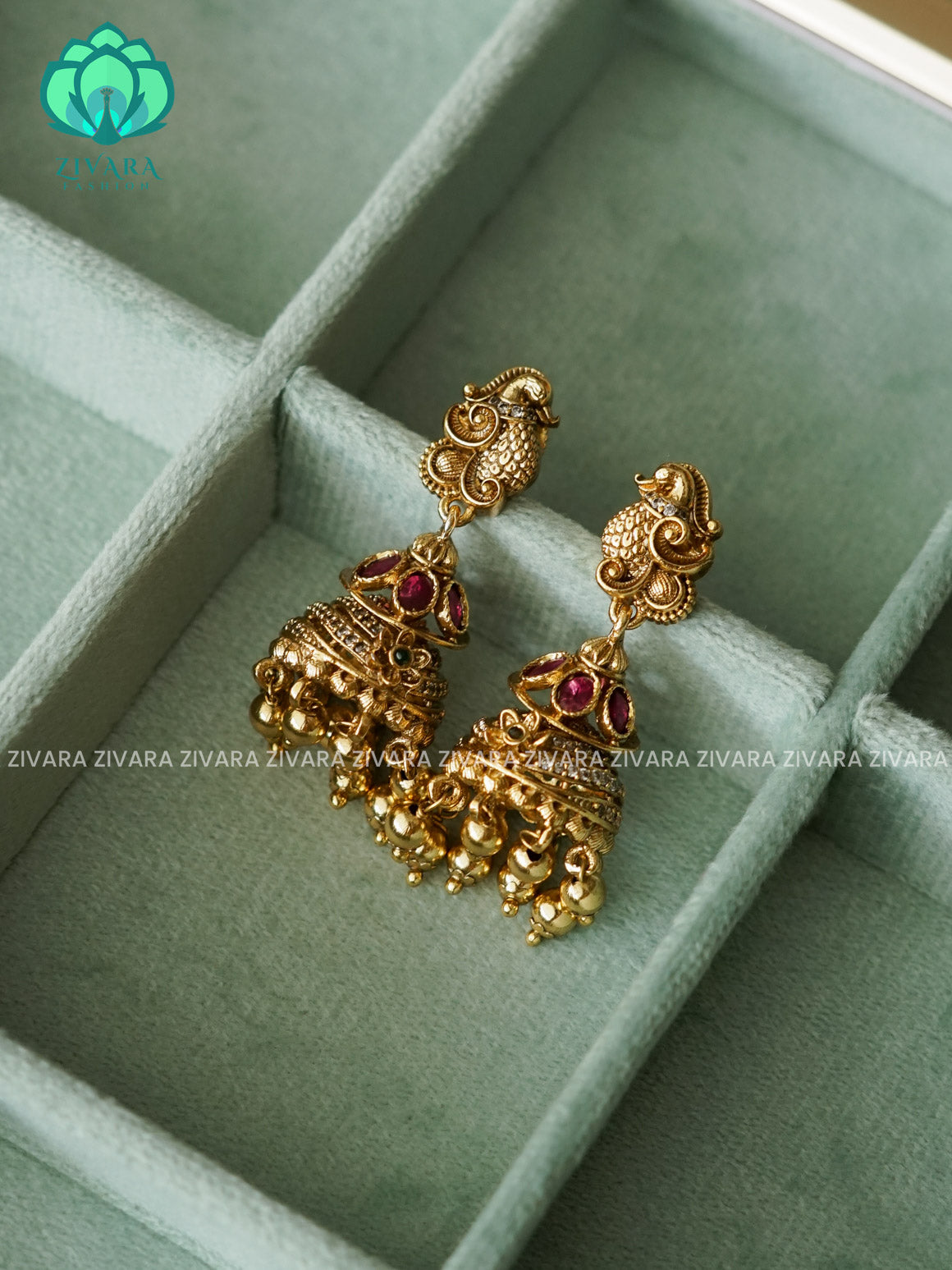 TRENDING Medium sized Jhumka- TRADITIONAL PREMIUM MATTE  polish JHUMKA- latest jewellery collection- zivara fashion (Copy)
