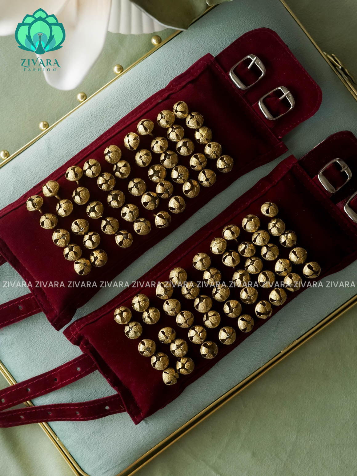 5 LINE - Velvet finish - SALANGAI - barathanatyam dance accessories- zivara fashion