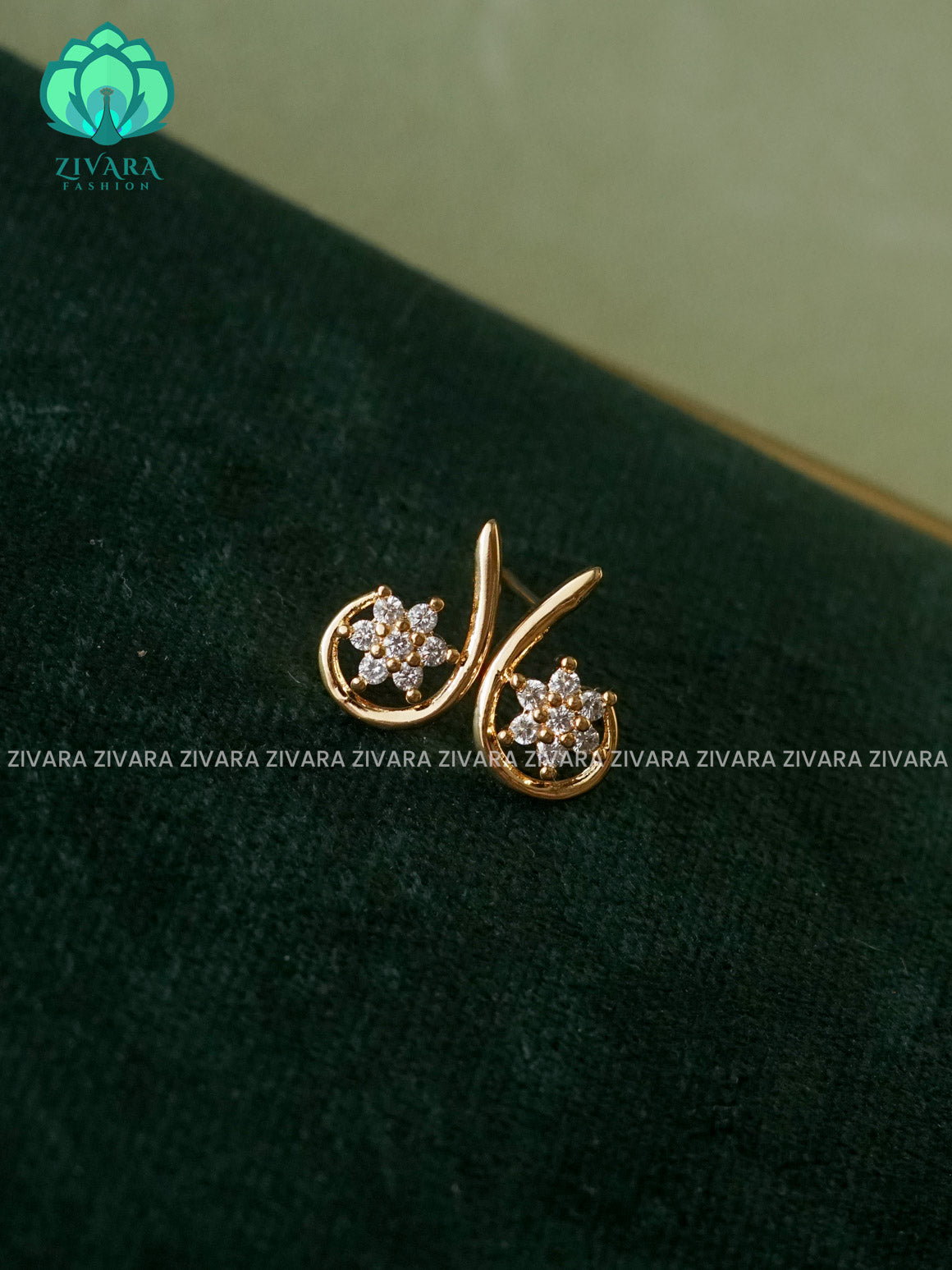 SMALL SIZE WHITE STONE STAR  - latest jewellery collection- zivara fashion