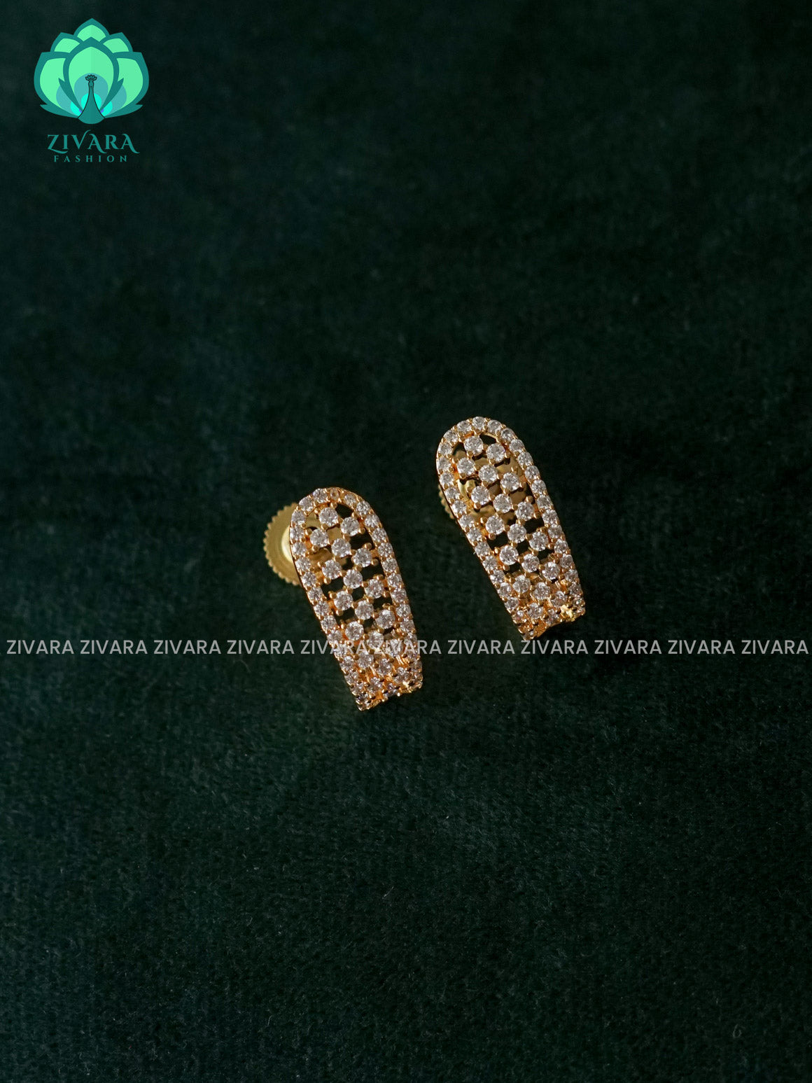 WHITE STONE TEAR   - latest jewellery collection- zivara fashion
