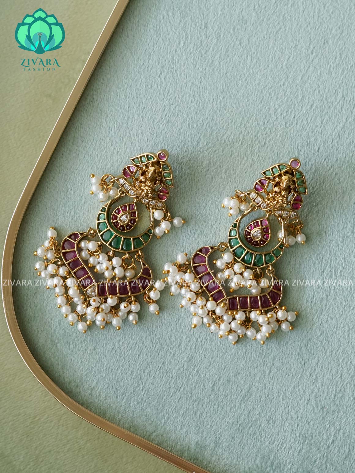 DIYA- BEAUTIFUL FESTIVE GREEN BEADS BALI -PREMIUM MATTE  polish BALI- latest jewellery collection- zivara fashion