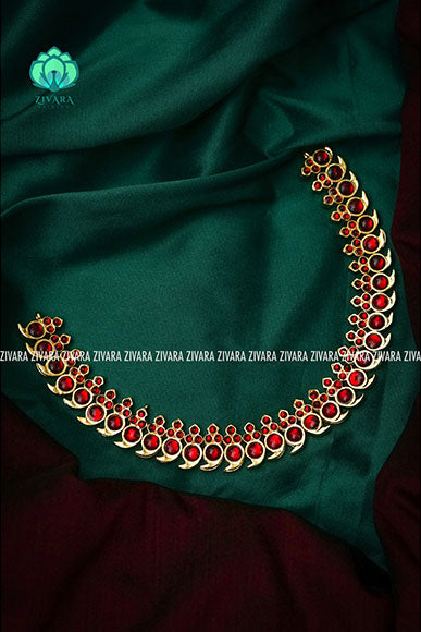 RED - PALLAVI - HANDMADE NECKWEAR- latest kemp dance jewellery collection
