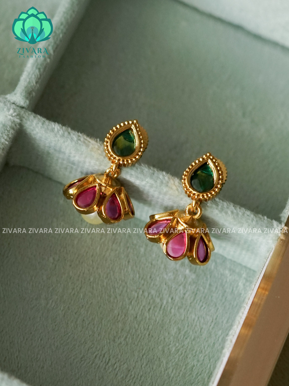 BEAUTIFUL KIDS FRIENDLY JHUMKA STUD  - latest jewellery collection- zivara fashion