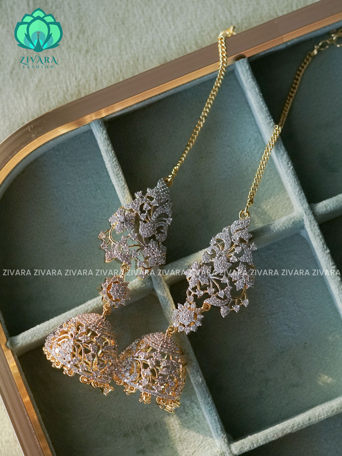 KUSHBOO BIG SIZE- AD JHUMKA WITH MAATAL   latest jewellery collection- zivara fashion