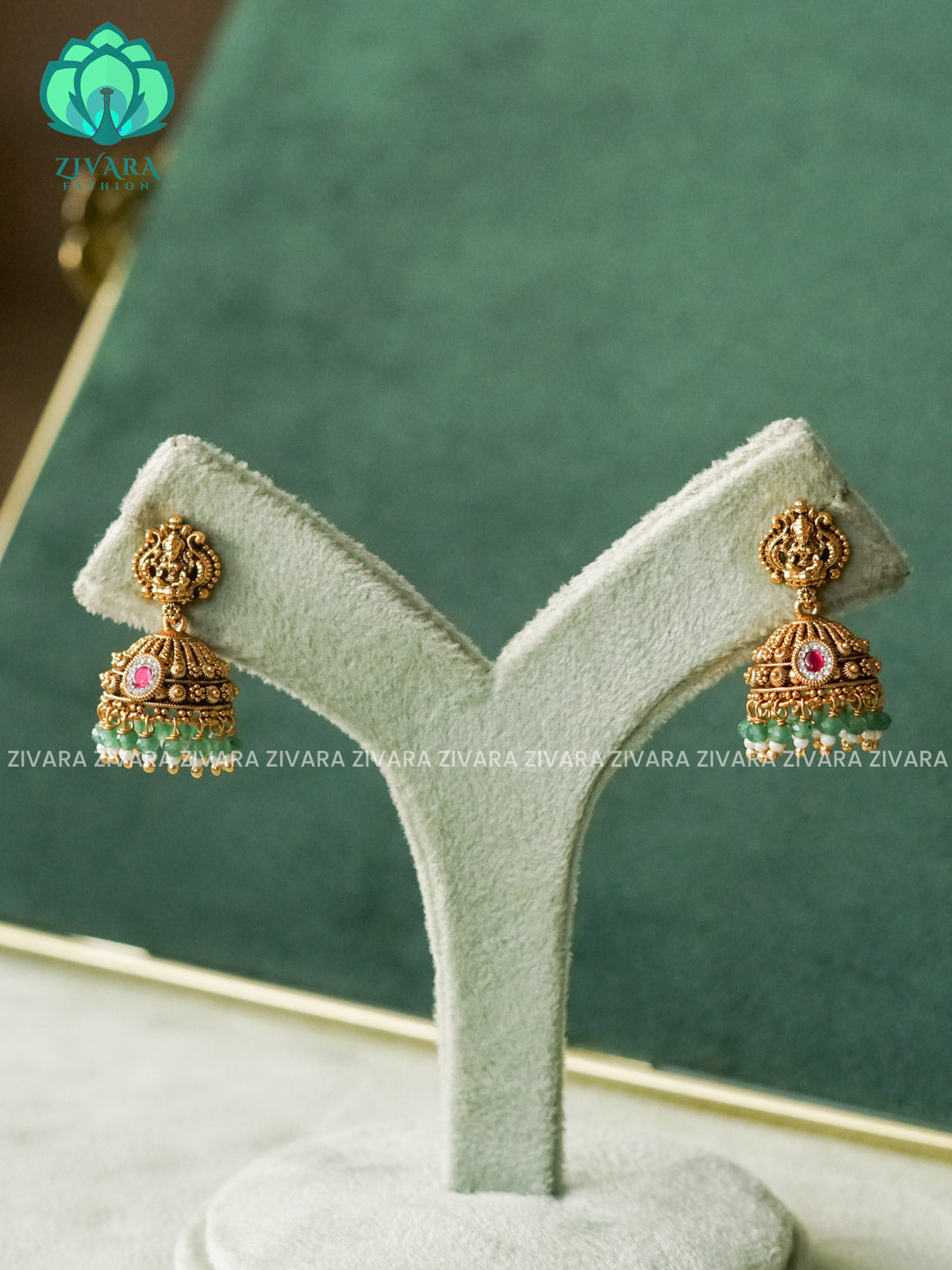 JADAU SMALL JHUMKA - TRADITIONAL PREMIUM MATTE  polish JHUMKA- latest jewellery collection- zivara fashion