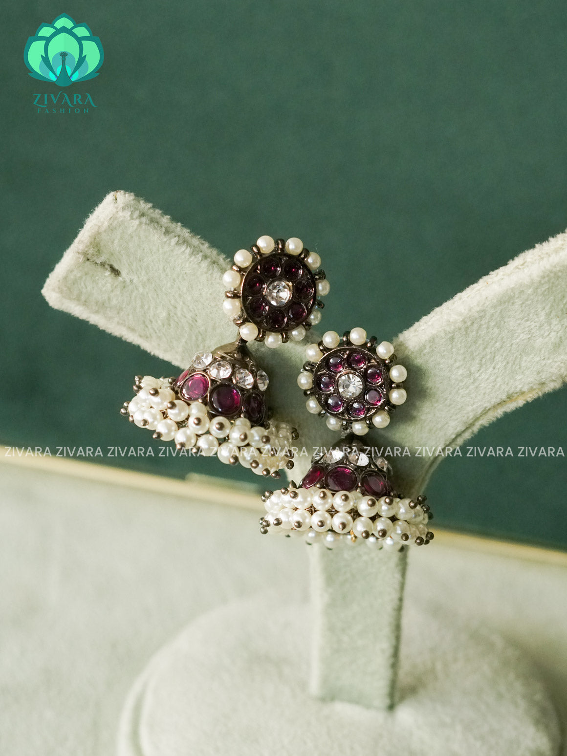 MATHANGI- JHUMKA- REAL KEMP BHARATHANATYAM DANCE PREMIUM JEWELLERY