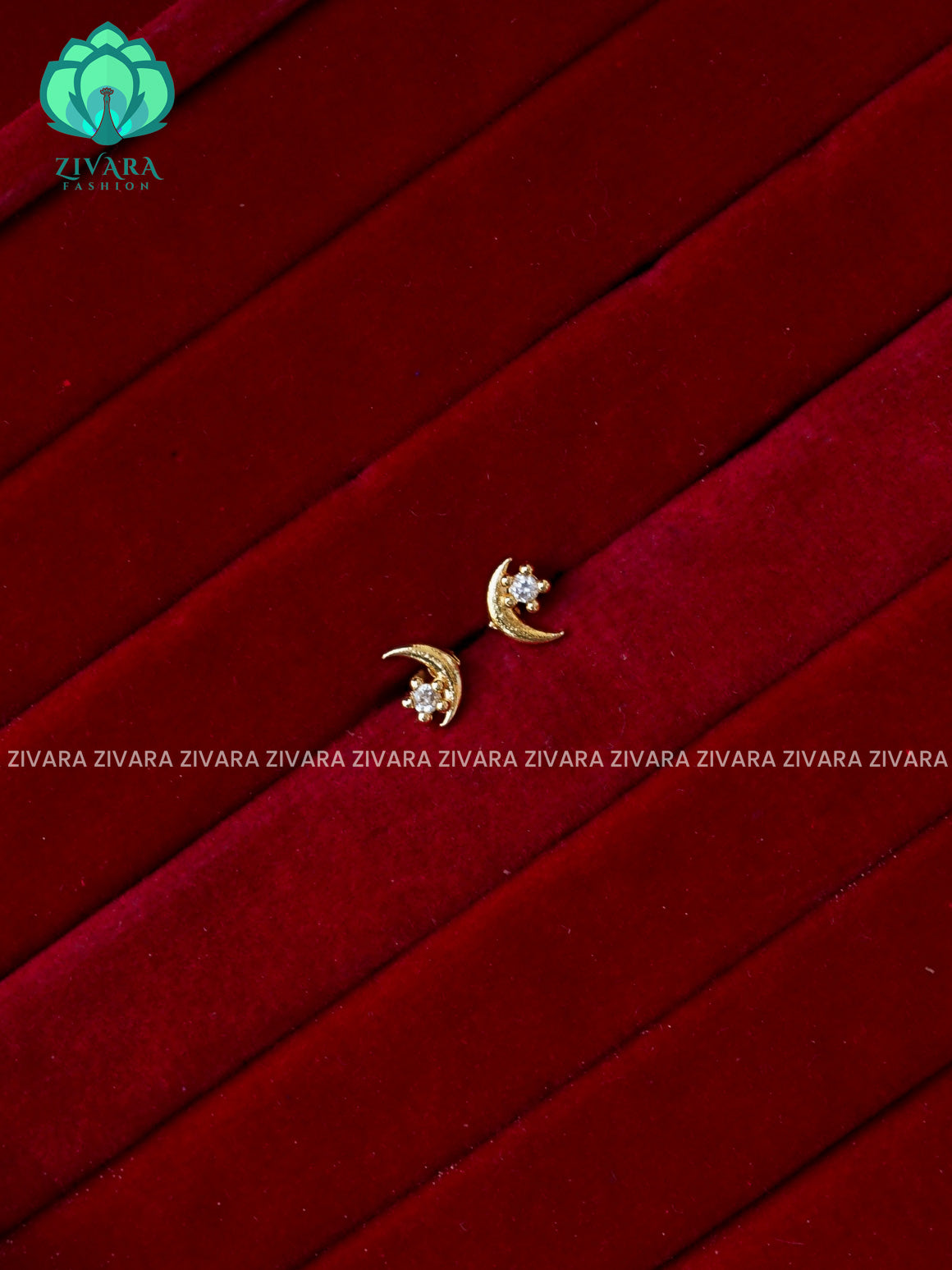 ZYRA-WHITE-MOON-VERY SMALL SIZE MULTI USAGE SCREW TYPE STUDS  - latest jewellery collection- zivara fashion
