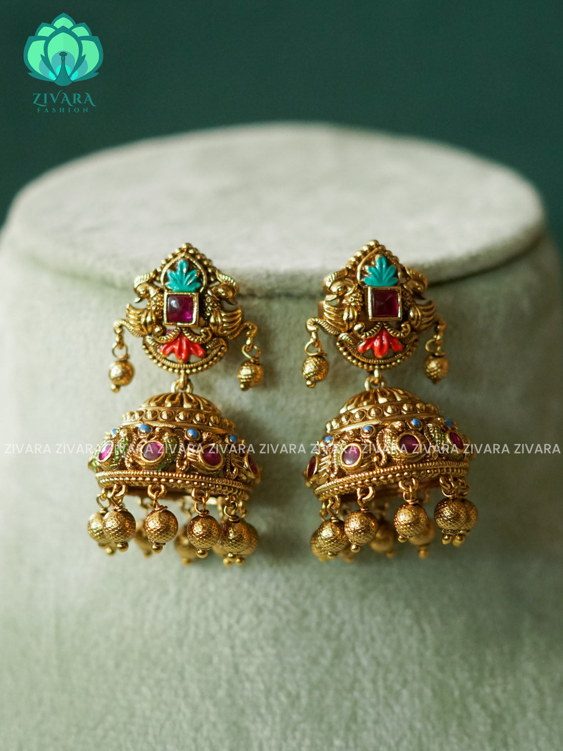 PEACOCK GRAND BRIDAL JHUMKA - latest trending collection