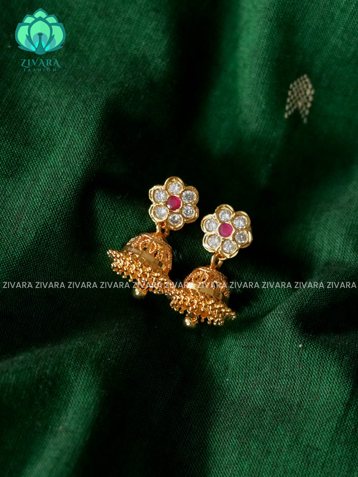 MICRO GOLD POLISH  - TRADITIONAL JHUMKA- latest jewellery collection- zivara fashion