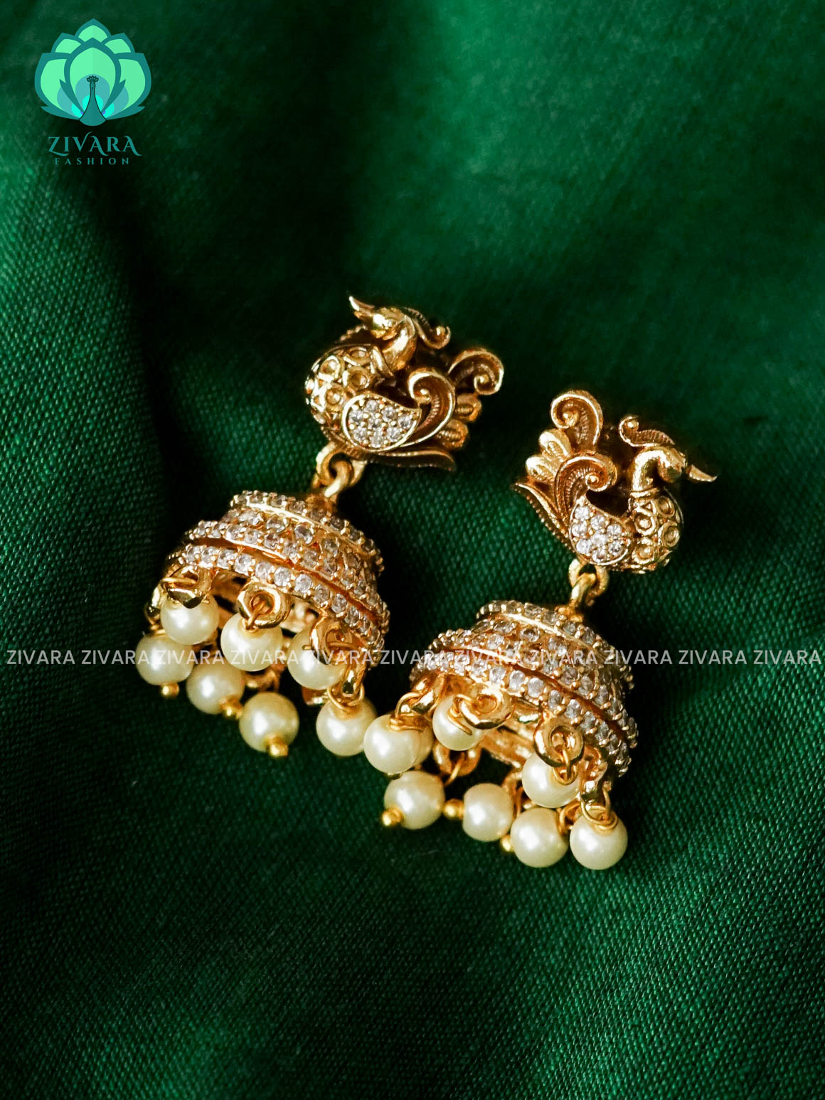 Hotselling small size kids friendly temple TRADITIONAL PREMIUM MATTE  polish JHUMKA- latest jewellery collection- zivara fashion