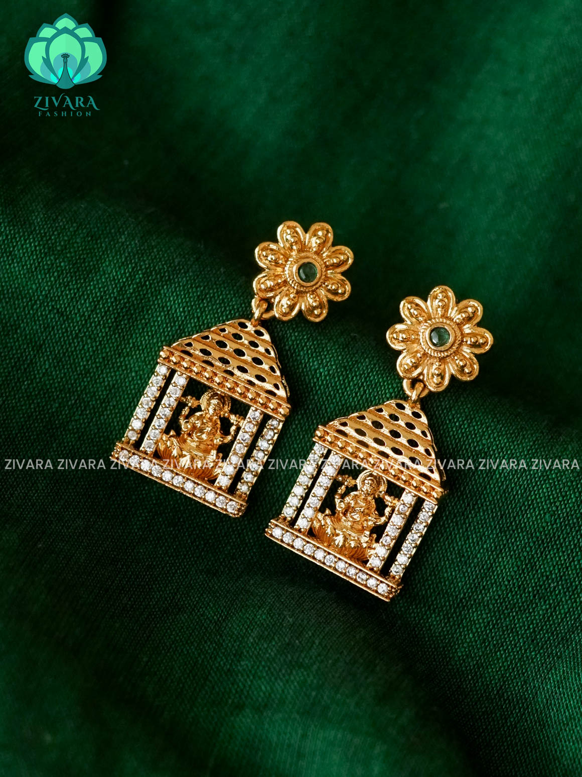 Hotselling small size kids friendly temple TRADITIONAL PREMIUM MATTE  polish JHUMKA- latest jewellery collection- zivara fashion