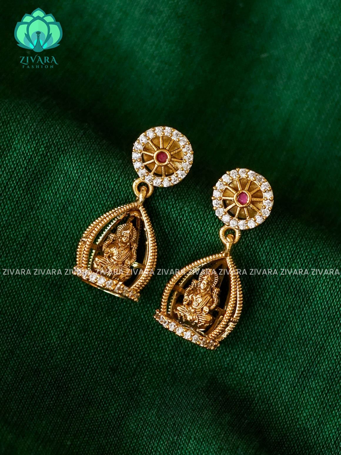Hotselling small size kids friendly temple TRADITIONAL PREMIUM MATTE  polish JHUMKA- latest jewellery collection- zivara fashion