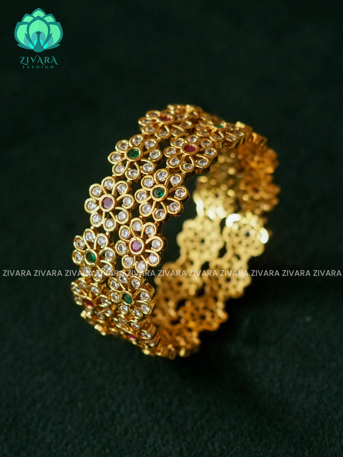 2 piece premium FLORAL bangles -latest jewellery collection