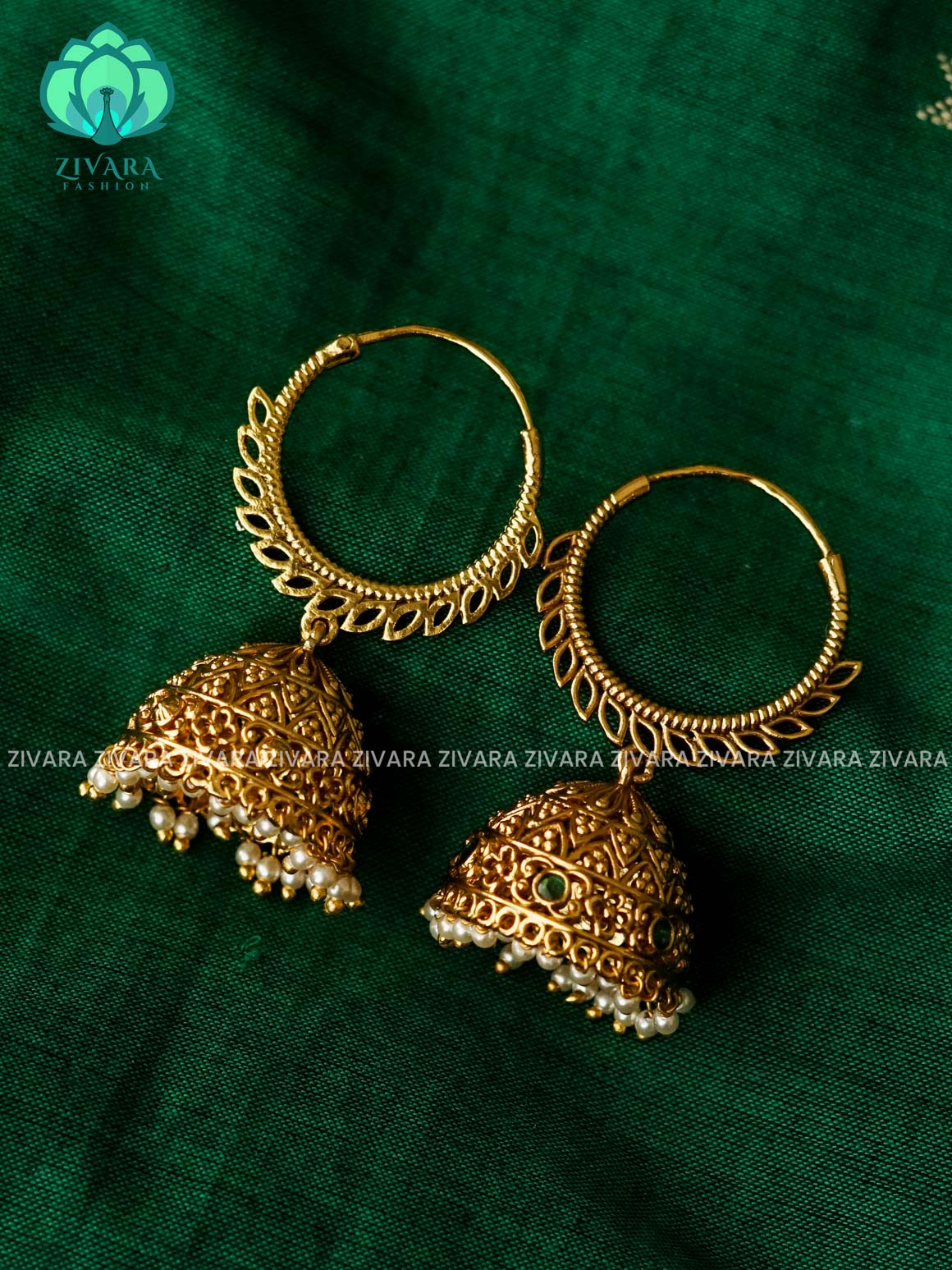 BIG SIZE RING JHUMKAS  - TRADITIONAL PREMIUM MATTE polish JHUMKA- latest jewellery collection- zivara fashion