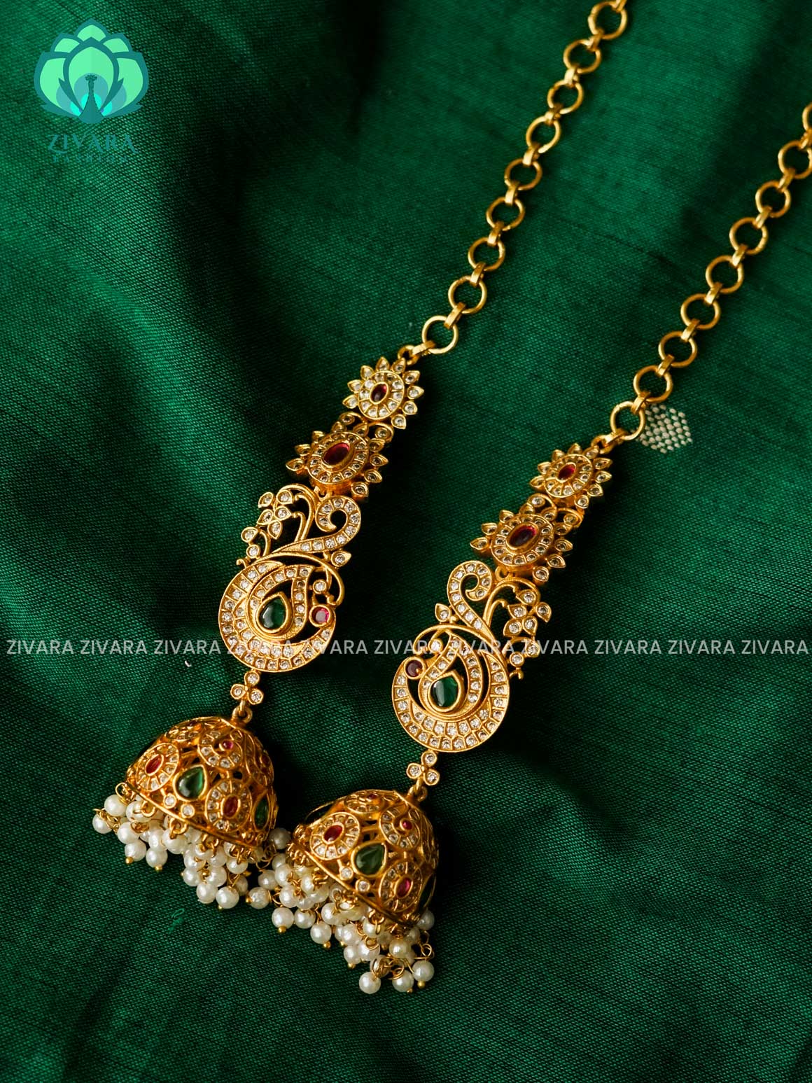 BRIDAL PEACOCK JHUMKA WITH MAATAL  - latest trending collection - ZIVARA FASHION