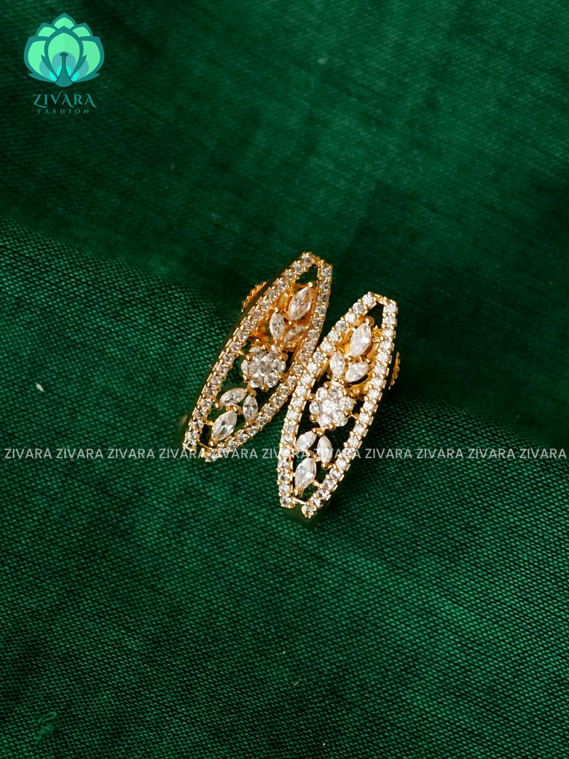 WHITE STONE TEAR   - latest jewellery collection- zivara fashion