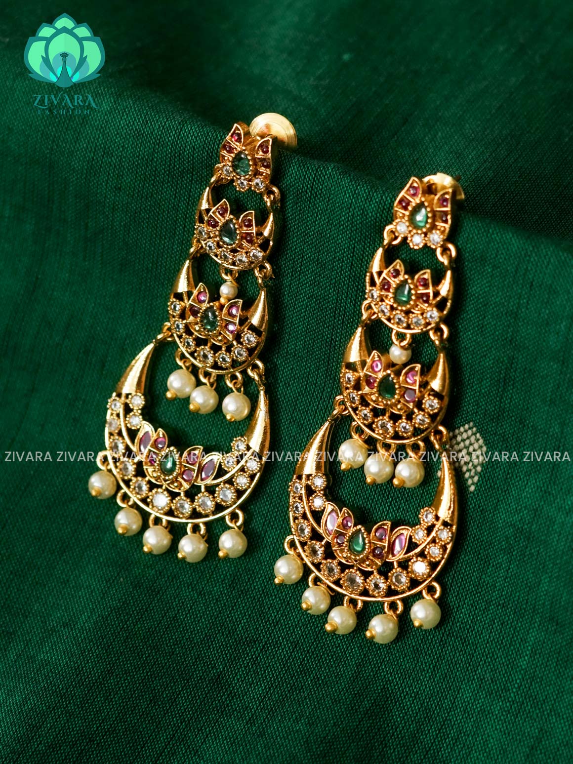 DIYA - LOTUS BALI HANGINGS - PREMIUM MATTE polish BALI- latest jewellery collection- zivara fashion