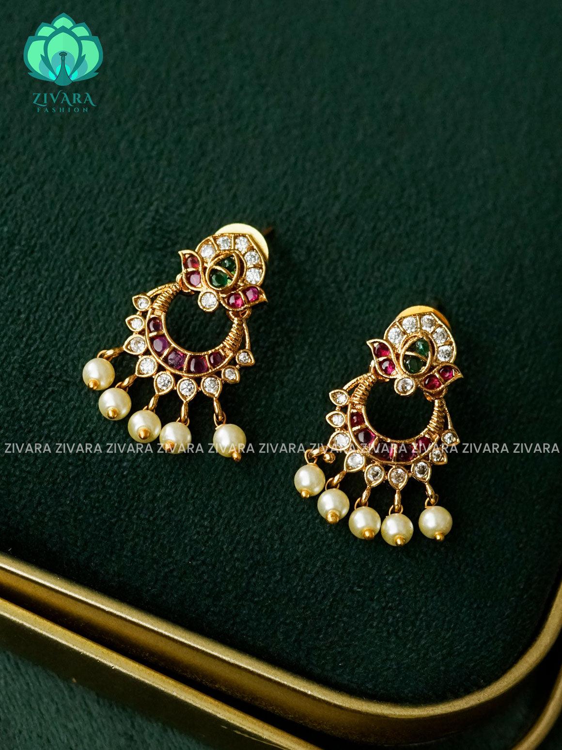 REAL KEMP BALI STUDS  - latest jewellery collection- zivara fashion