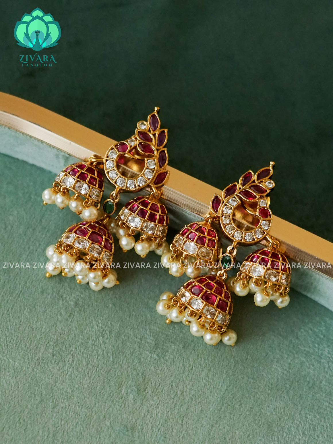 Hotselling small size kids friendly temple TRADITIONAL PREMIUM MATTE  polish JHUMKA- latest jewellery collection- zivara fashion