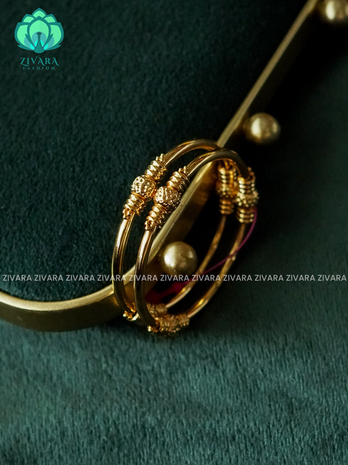 2 PIECE GOLD LOOK ALIKE KIDS EXCLUSIVE BANGLES  -ZIVARA FASHION