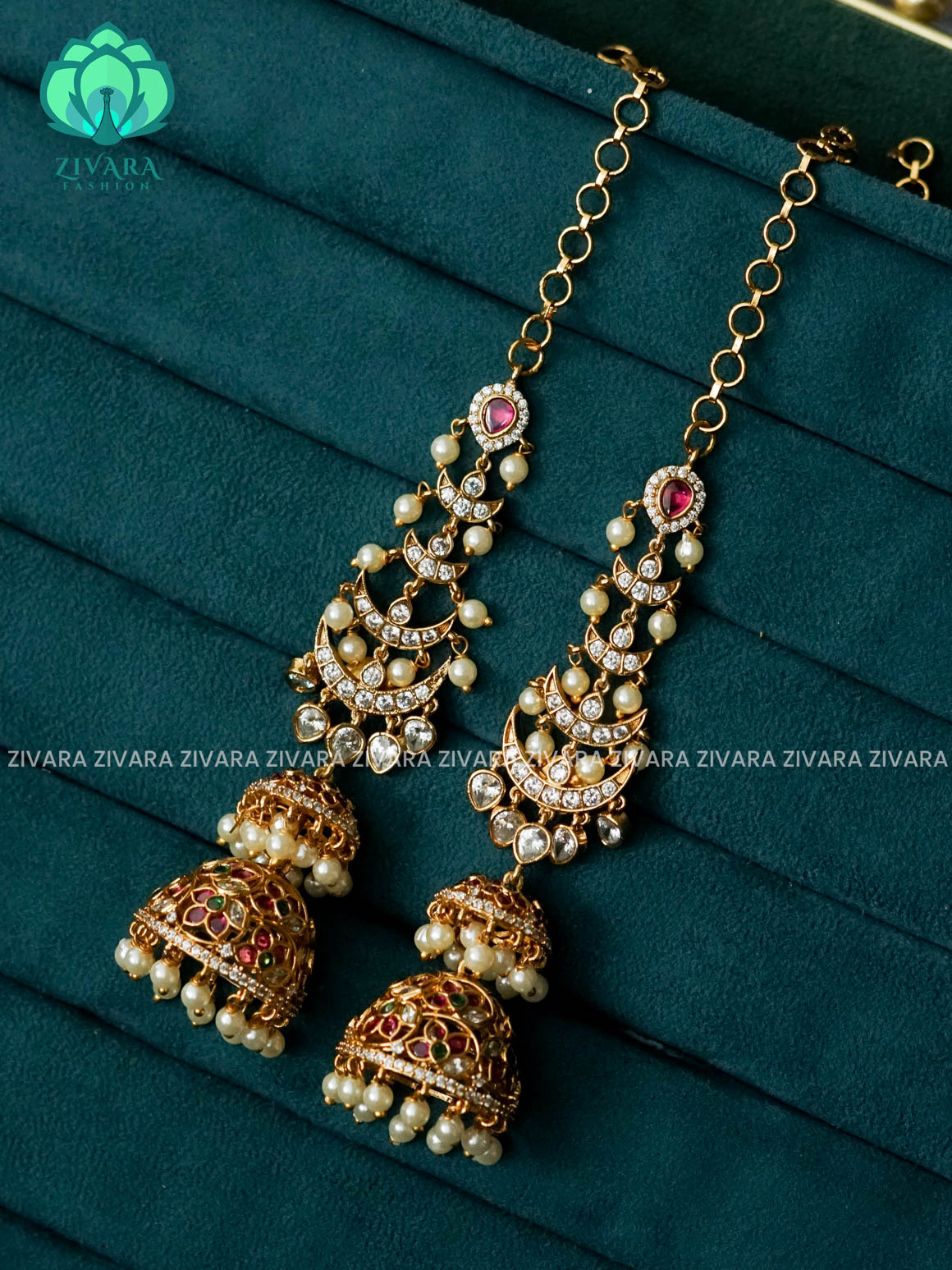 Bridal jhumka with maatal- latest jewellery collection- zivara fashion