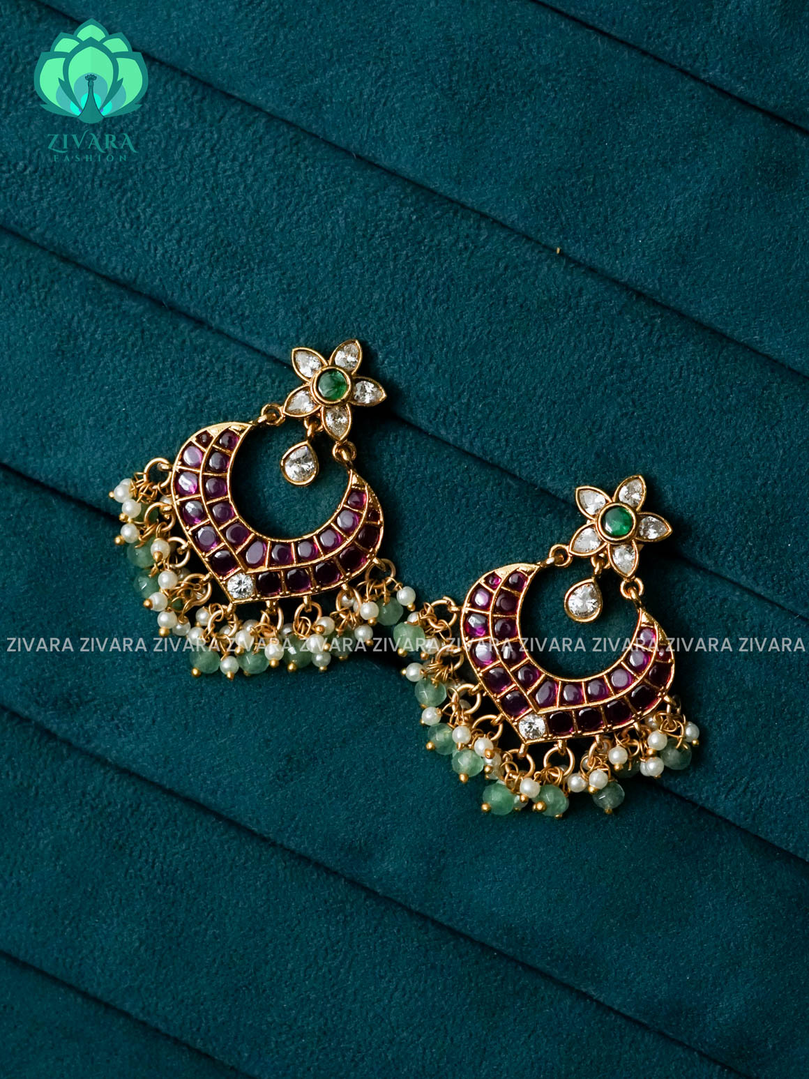 LOTUS CHAND BALI STUDS  - latest jewellery collection- zivara fashion