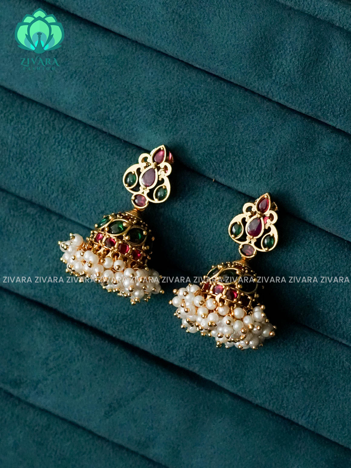 Premium heavy bridal jhumka- TRADITIONAL PREMIUM MATTE  polish JHUMKA- latest jewellery collection- zivara fashion